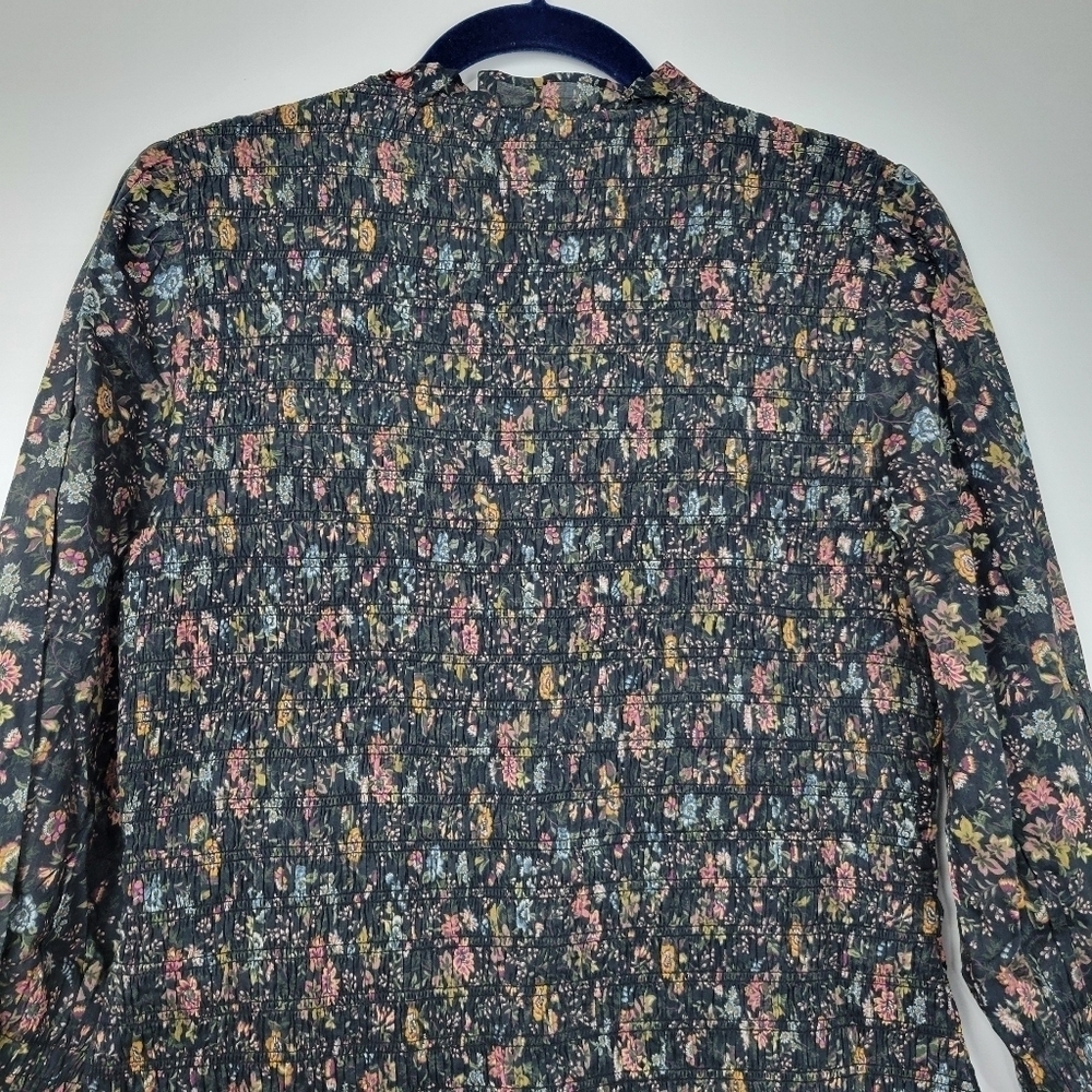 NWT Veronica Beard Farha Floral Smocked Ruffled Minidress Size 12 - Picture 11 of 15